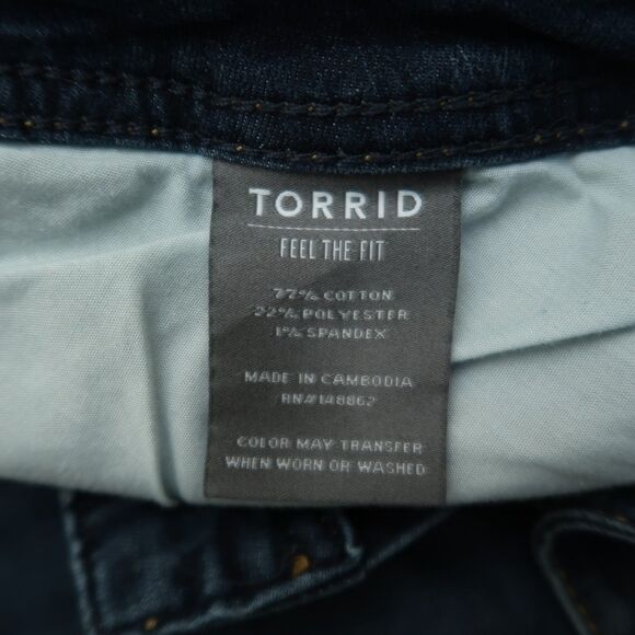 Torrid Jeans Women's Size 20R Blue Mid-Rise Luxe Slim Boot Denim 30" Inseam - Picture 10 of 16